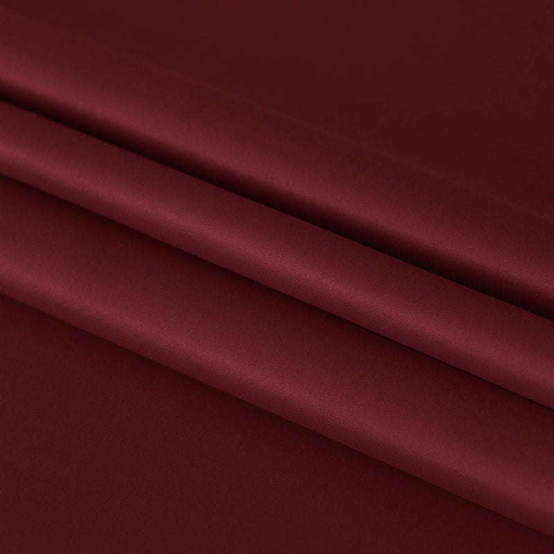 DWCN French Door Curtains â€“ Rod Pocket Thermal Blackout Curtain for Doors with Glass Window, Christmas, Kitchen and Patio Doors for Privacy, 25 X 72 Inches, 1 Curtain Panel with Tieback, Burgundy - Image 5